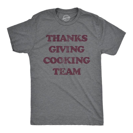 Mens Thanksgiving Cooking Team T Shirt Funny Turkey Day Dinner Chef Graphic Tee Mens Funny T Shirts Cool Tees Soft...
