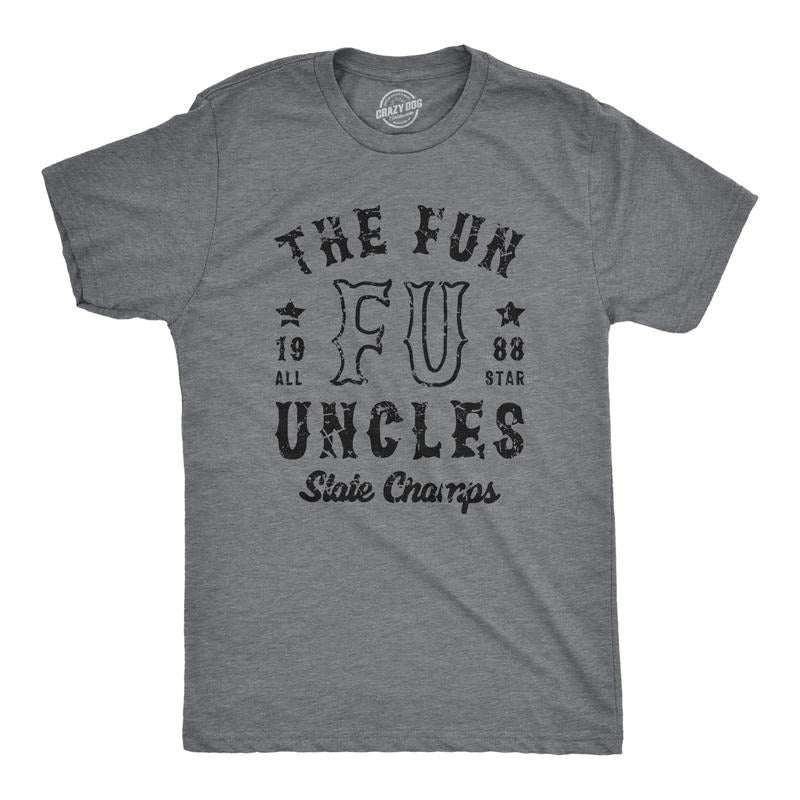 Mens The Fun Uncles State Champs T Shirt Funny Cool Uncle Champion Tee For Guys Mens Funny T Shirts Cool Tees Soft...
