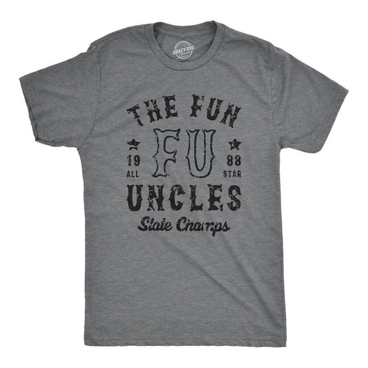 Mens The Fun Uncles State Champs T Shirt Funny Cool Uncle Champion Tee For Guys Mens Funny T Shirts Cool Tees Soft...