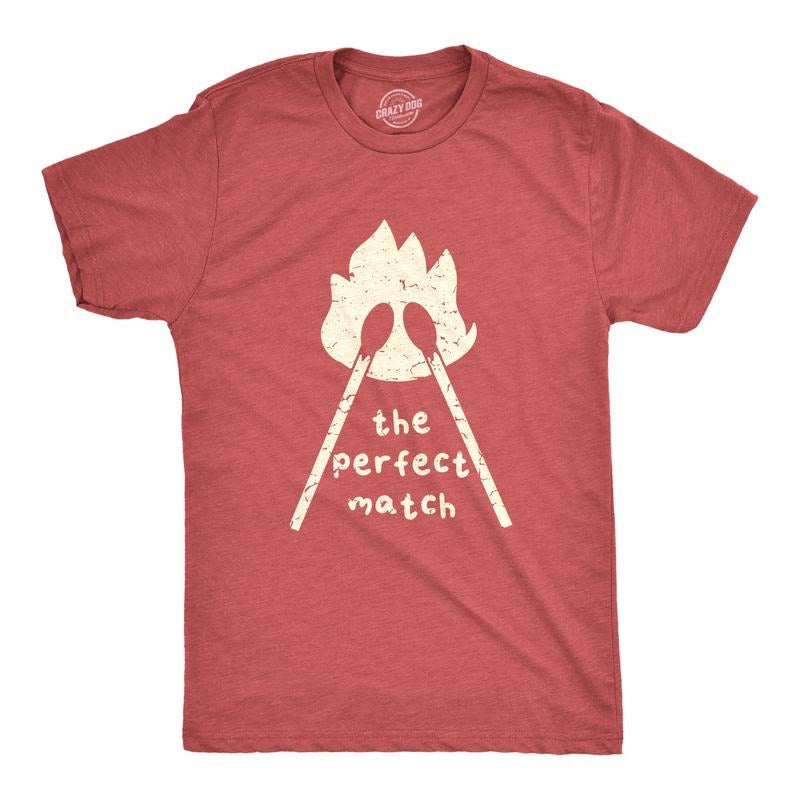 Mens The Perfect Match T Shirt Funny Valentines Day T Shirts for Men Mens Funny T Shirts Cool Tees Soft Stylish Casual...