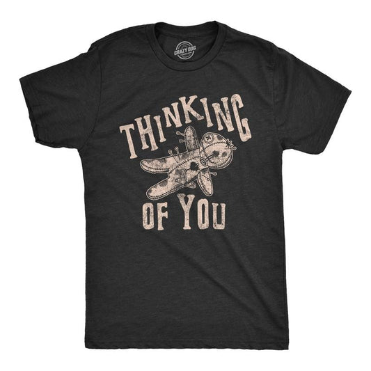 Mens Thinking Of You T Shirt Funny Voodoo Doll Graphic Novelty Tee Mens Funny T Shirts Cool Tees Soft Stylish Casual...