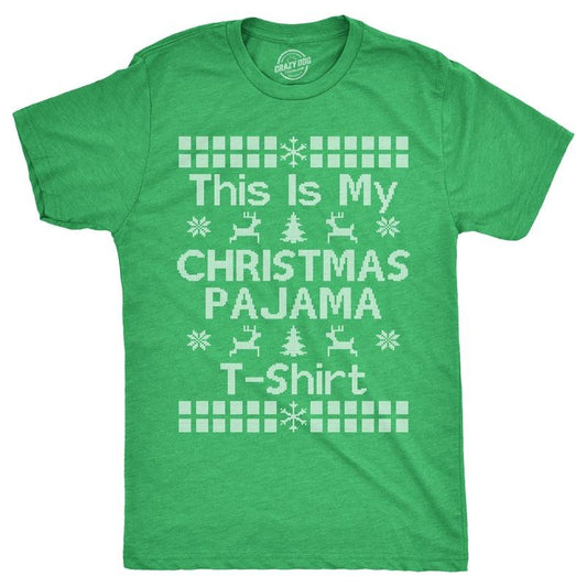 Mens This Is My Christmas Pajama T Shirt Funny Cozy Xmas PJs Tee For Guys Mens Funny T Shirts Cool Tees Soft Stylish...