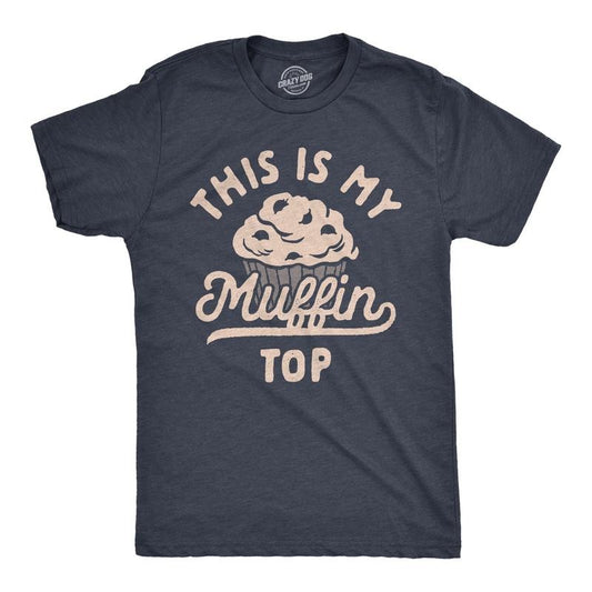 Mens This Is My Muffin Top T Shirt Funny Fat Rolls Baked Muffins Joke Tee For Guys Mens Funny T Shirts Cool Tees Soft...