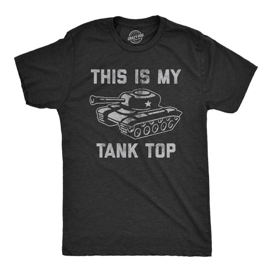 Mens This Is My Tank Top T Shirt Funny Army Military Tank Joke Tee for Guys Mens Funny T Shirts Cool Tees Soft Stylish...
