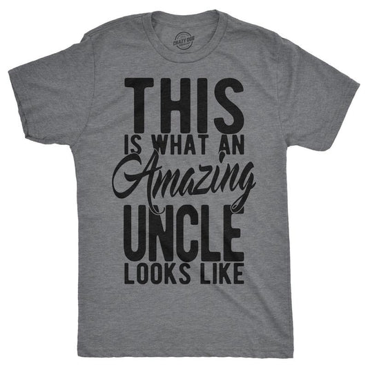 Mens This Is What An Amazing Uncle Looks Like T shirt Funny Family Gift Brother Mens Funny T Shirts Cool Tees Soft...