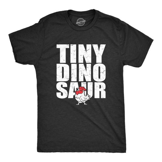 Mens Tiny Dinosaur T Shirt Funny Small Chicken Rooster Joke Tee For Guys Mens Funny T Shirts Cool Tees Soft Stylish...