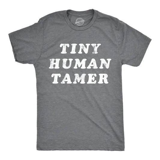 Mens Tiny Human Tamer T Shirt Funny Parenting Baby Children Joke Tee For Guys Mens Funny T Shirts Cool Tees Soft Stylish...