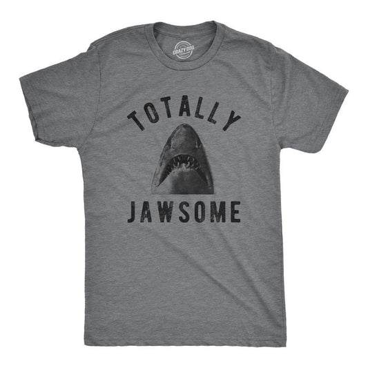 Mens Totally Jawsome T Shirt Funny Hilarious Shark Bite Graphic Novelty Tee Mens Funny T Shirts Cool Tees Soft Stylish...