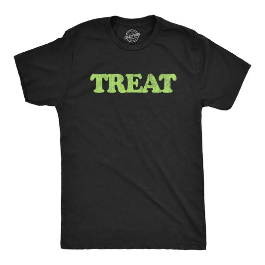 Mens Treat and Treat T Shirt Funny Halloween Trick Or Treat Joke Tee for Guys Mens Funny T Shirts Cool Tees Soft Stylish...
