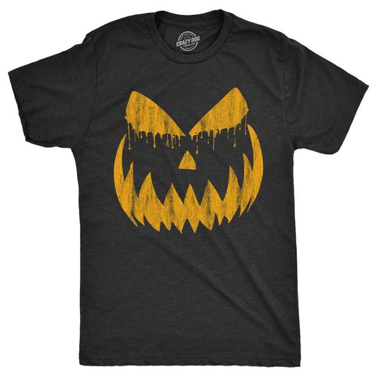 Mens Weeping Wendell Pumpkin T Shirt Funny Halloween Jack O Lantern Horrifying Smile Tee For Guys Mens Funny T Shirts...