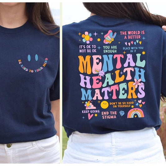 Mental Health Matters Comfort Colors Shirt, Women Inspirational Shirt, Mental Health Shirt, Anxiety Shirt, Recreational...