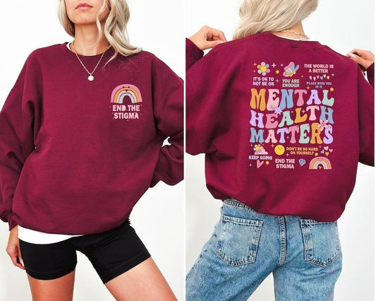 Mental Health Matters Sweatshirt, Women Inspirational Sweatshirt, Mental Health Sweatshirt, Anxiety Sweatshirt,...