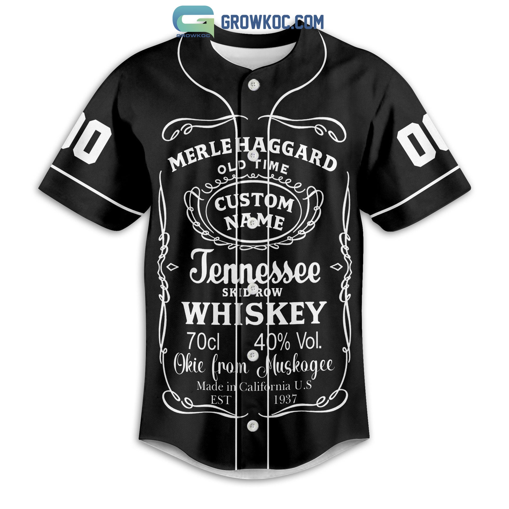 Merle Haggard Sing Me Back Home Personalized Baseball Jersey