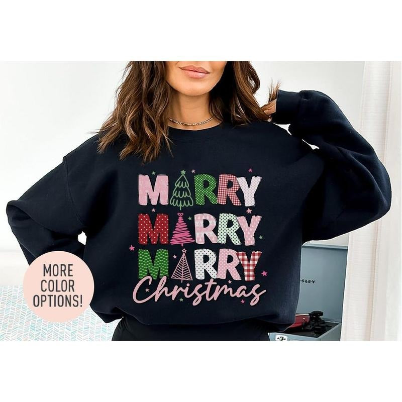 Merry Christmas Crewneck Sweatshirt, Christmas Season Sweatshirt, Gift for Christmas, Holiday Season Sweatshirt, Family...