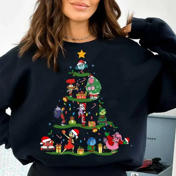 Merry Christmas Inside Out Xmas Tree Shirt - Unisex Fabric Tee - Pullover Hoodie, Sweatshirt | WearSparks.com