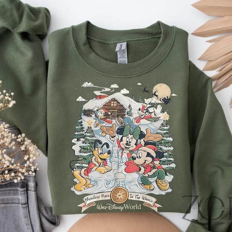 Merry Christmas Sweatshirt Tshirt, Walt Character, Christmas Friends Sweater, Holiday Season, Christmas Tree Shirt Hoodie