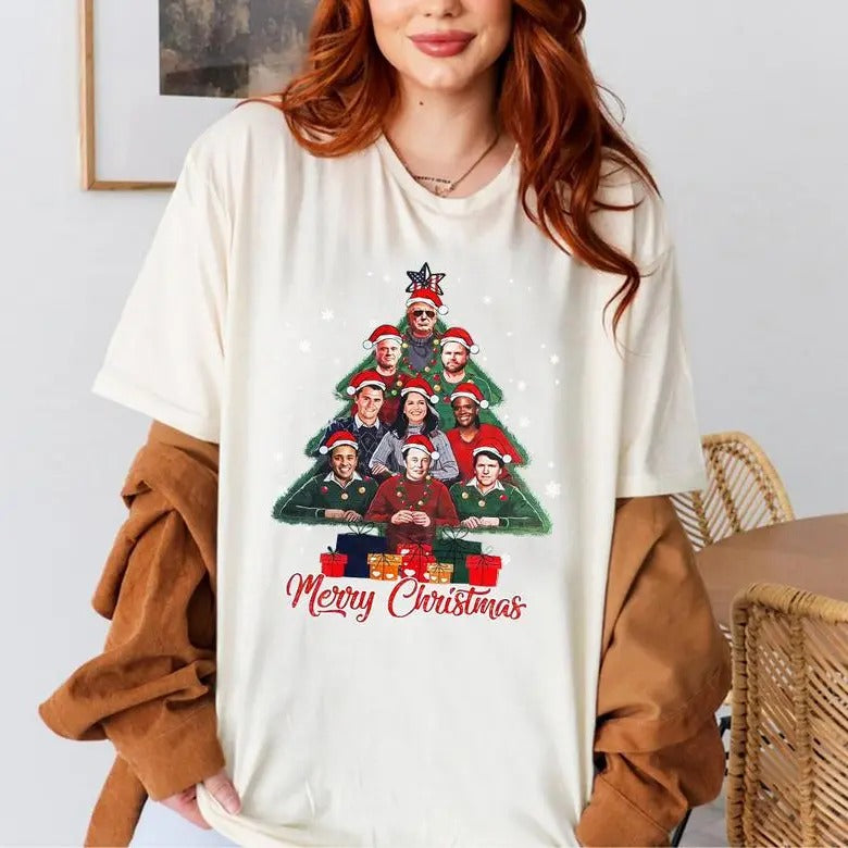Merry Christmas Trump T-Shirt, Famous President T-Shirt, Trump T-Shirt, 100% Cotton, Crew Neck, Slight Stretch,...