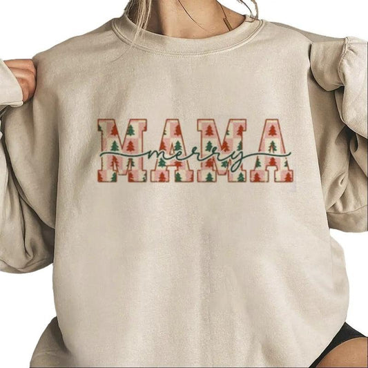 Merry Mama Shirt, New Mom Christmas T-Shirt, Xmas Pregnancy Announcement, Mama Holiday Shirt, Very Merry Mother Tee,...