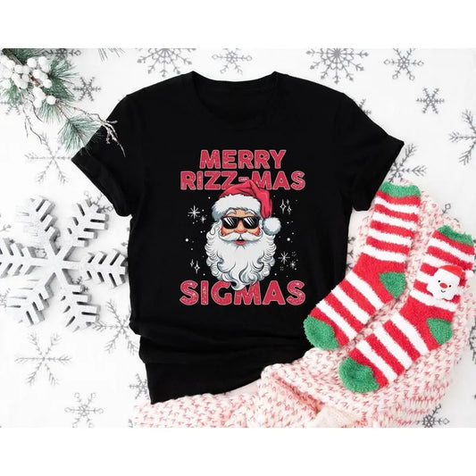 Merry Rizzmas Sigmas Santa Shirt, Rizz the Season Santa Tee, Rizzler Santa Claus Shirt, Rizz em shirt, Rizzler Tee, Funny...