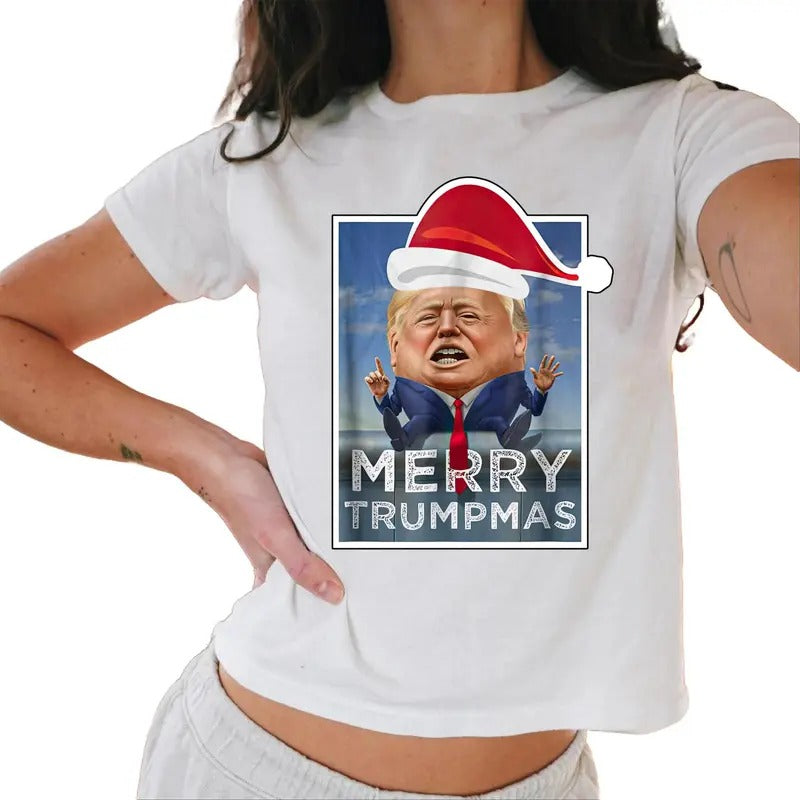 Merry Trumpmas Donald Trump Merry Christmas Baby Tee For Unisex Casual Comfort Hoodie, Sweatshirt | WearSparks.com