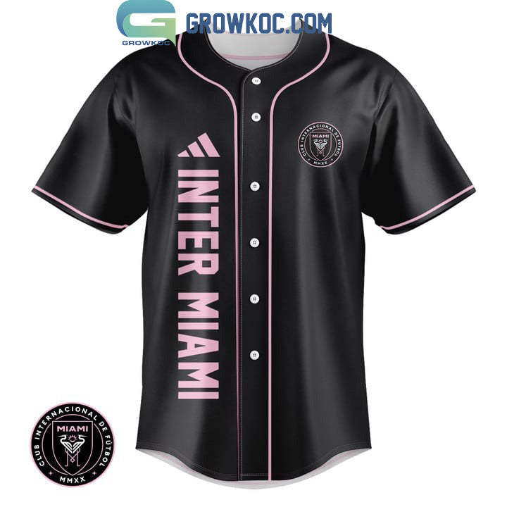 Messi 10 Inter Miami FC Black Design Baseball Jersey