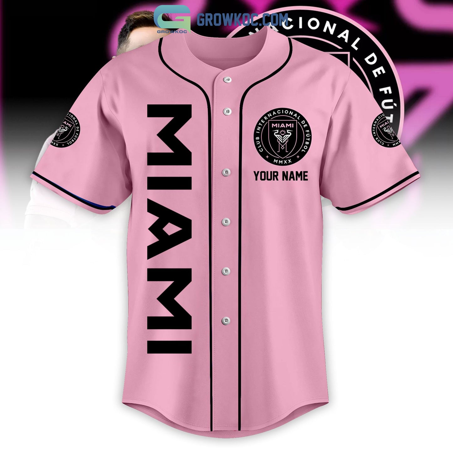 Messi 10 Miami FC Personalized Baseball Jersey