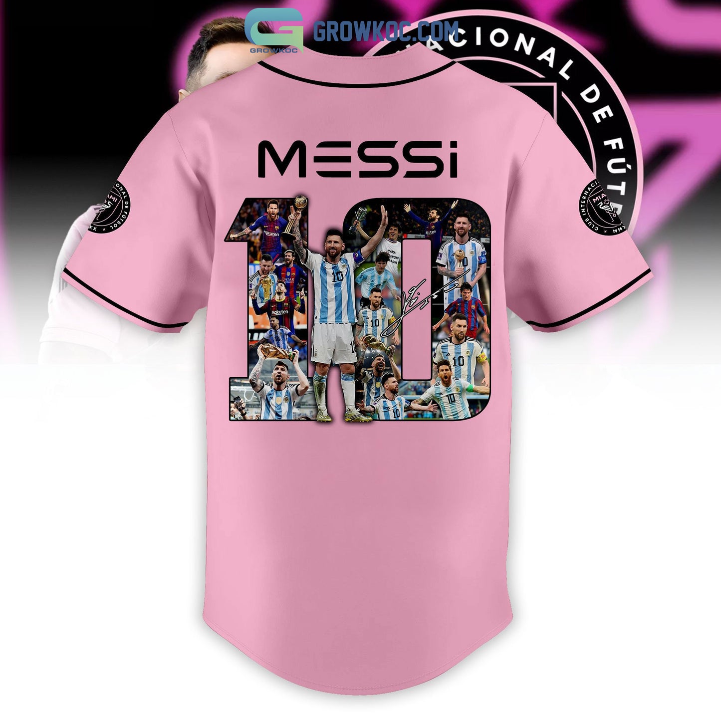 Messi 10 Miami FC Personalized Baseball Jersey