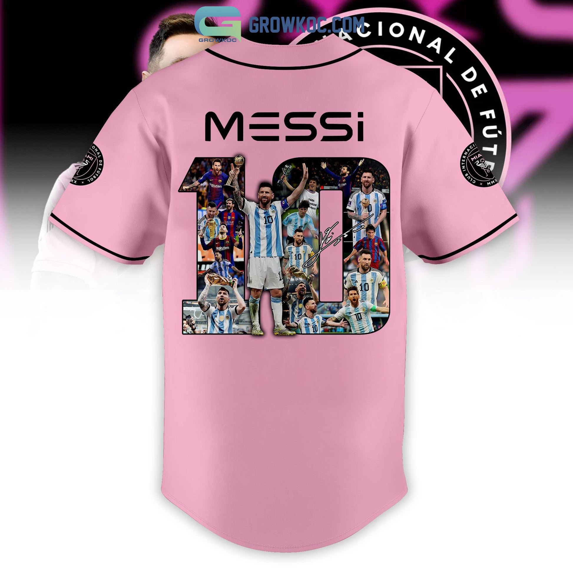 Messi 10 Miami FC Personalized Baseball Jersey