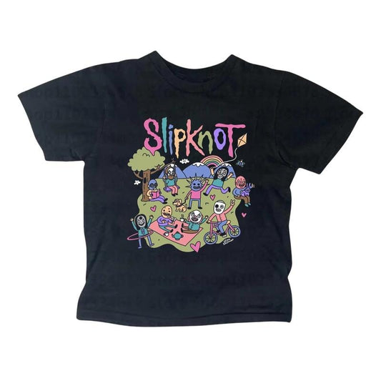 Metal Gothic Rock Band Baby Tee, Y2k Top Women Streetwear, Slipknot Skull Baby Tee, Gothic Emo Girl Top, Scene Clothing...