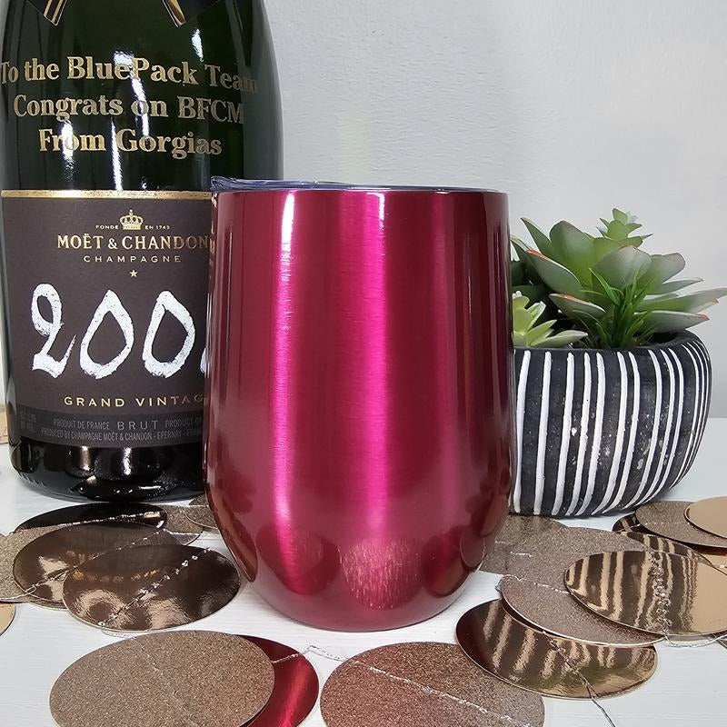 Metallic Pink Piper Lou 12oz Wine Cup T-Shirts, Hoodie, Sweatshirt | WearSparks.com