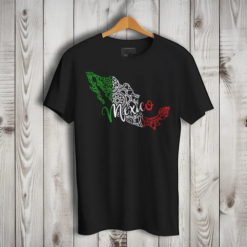 Mexico Patriotic Mexican Short Sleeve T-Shirt- Playera Patriota De Mexico Casual Crewneck Hoodie, Sweatshirt | WearSparks.com