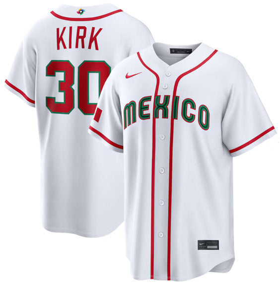 Mexico Baseball #30 Alejandro Kirk White 2026 World Baseball Classic Home Stadium