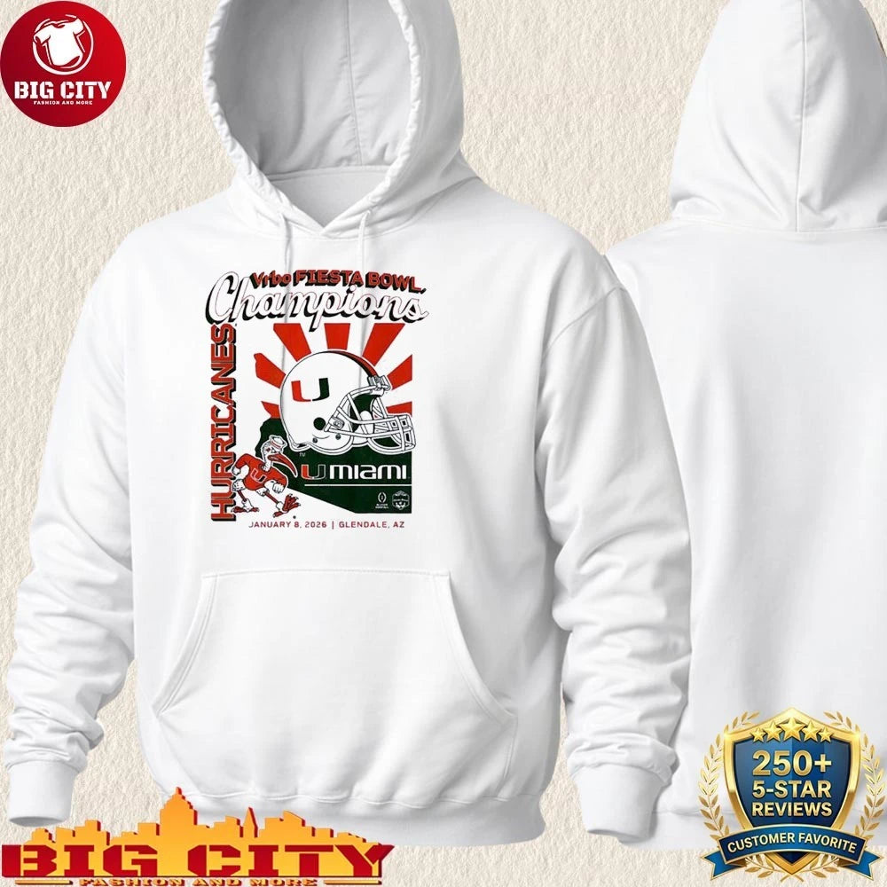 Miami Football CFP Fiesta Bowl Champions 2026 Vintage Shirt