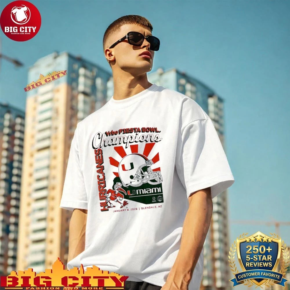 Miami Football CFP Fiesta Bowl Champions 2026 Vintage Shirt