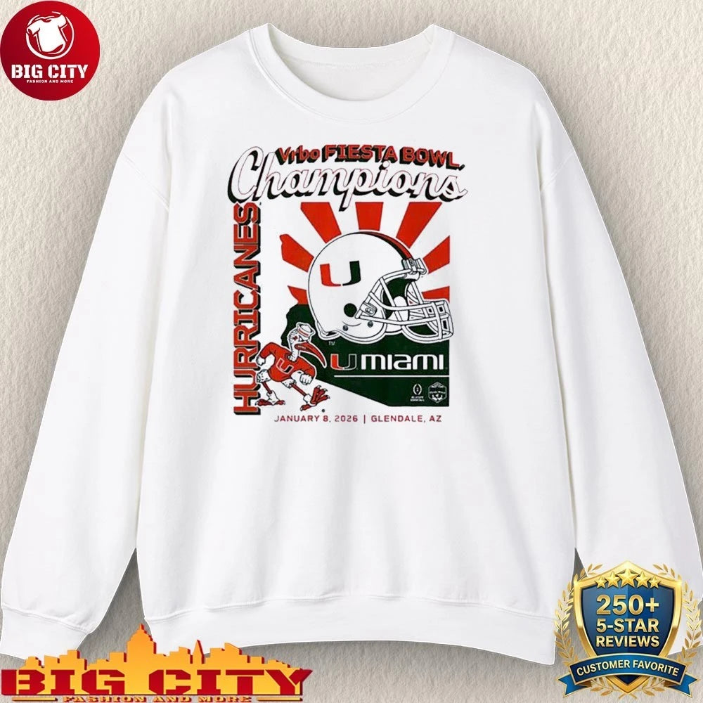 Miami Football CFP Fiesta Bowl Champions 2026 Vintage Shirt