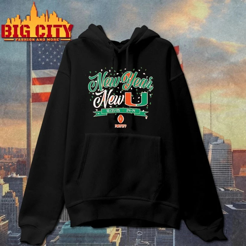 Miami Football CFP New Year, New U Shirt