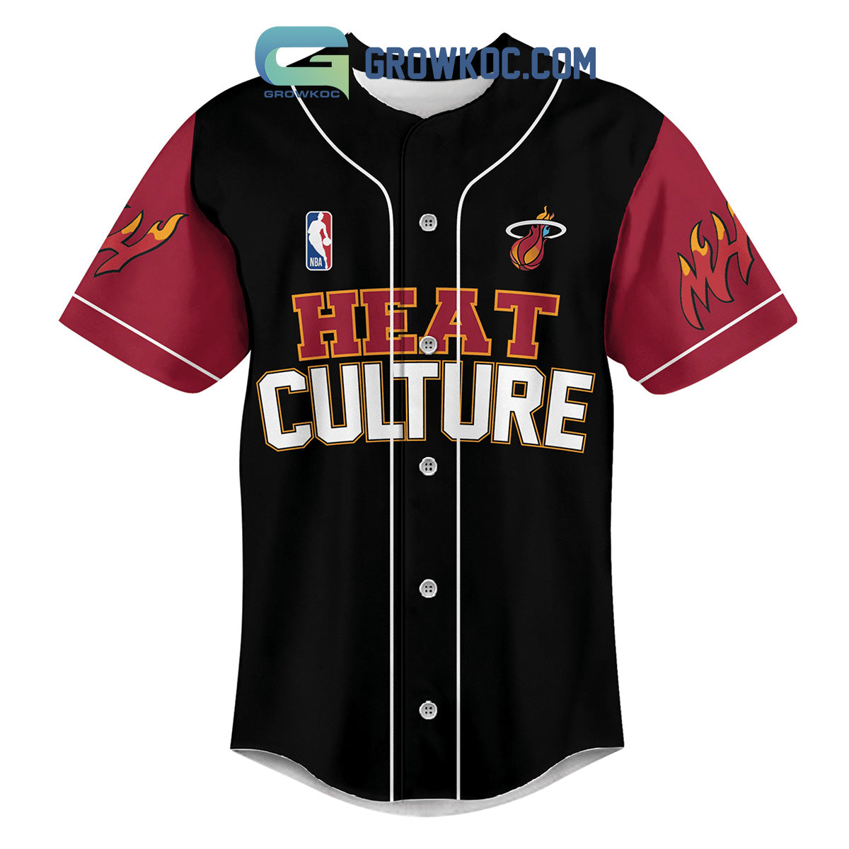 Miami Heat Heat Nation White Hot Heat Baseball Jersey