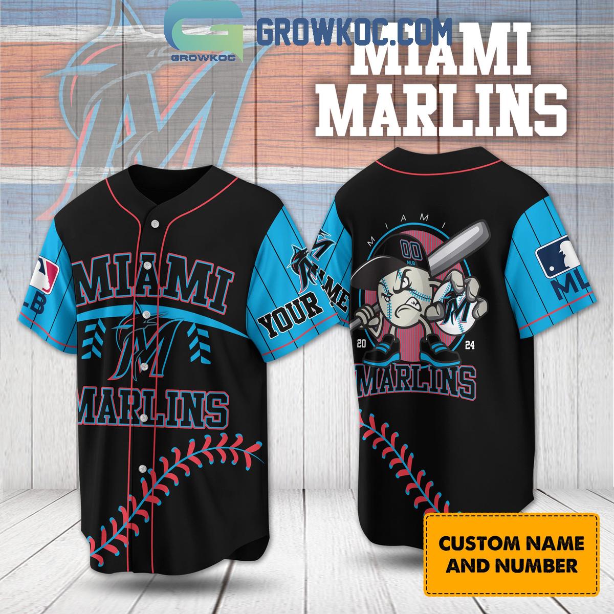 Miami Marlins 2024 Baseball Fan Love Personalized Baseball Jersey