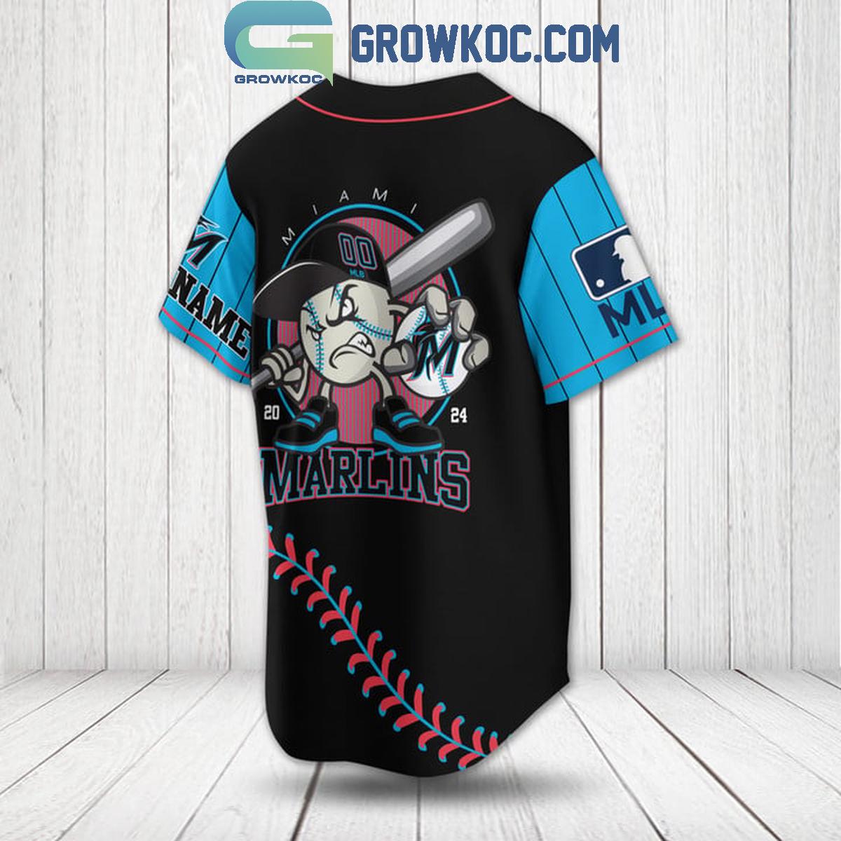 Miami Marlins 2024 Baseball Fan Love Personalized Baseball Jersey