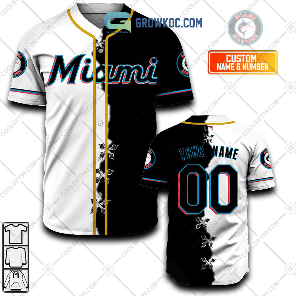 Miami Marlins MLB Personalized Mix Baseball Jersey