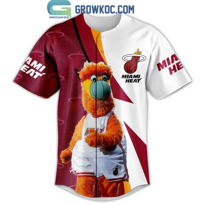Miami Heat NBA Mascot Personalized Baseball Jersey