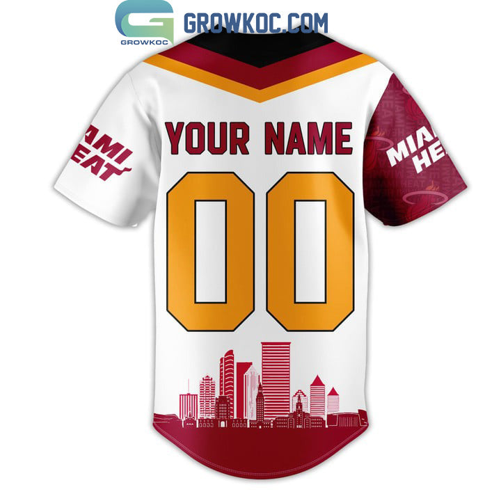 Miami Heat NBA Mascot Personalized Baseball Jersey
