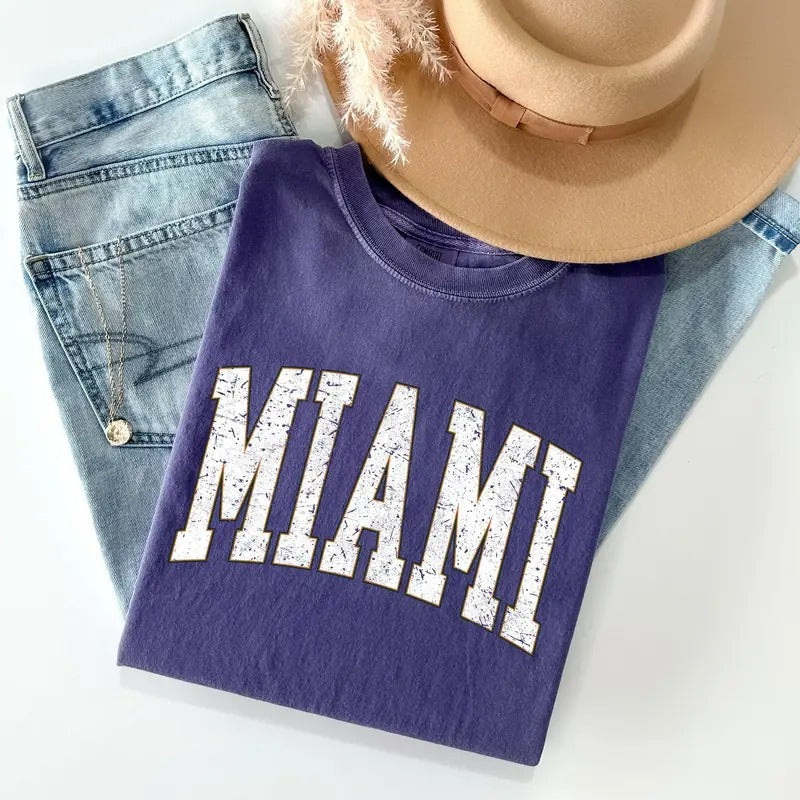 Miami, Football, Sports, Game Day, Big Game, Touchdown, Tailgate Party, University, College, State Tshirt, Women's...