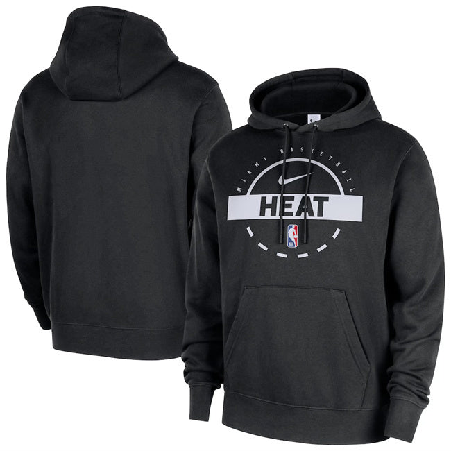 Miami Heat Black 2025 26 Practice Club Pullover Hoodie