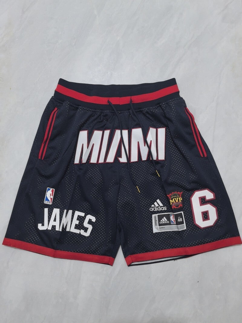 Miami Heat Heat Black Retro Shorts Style 4