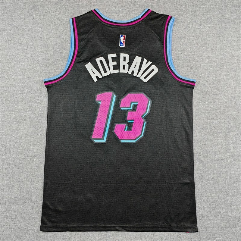 Miami Heat #13 Bam Adebayo Heat 13 Black City Edition Style 1