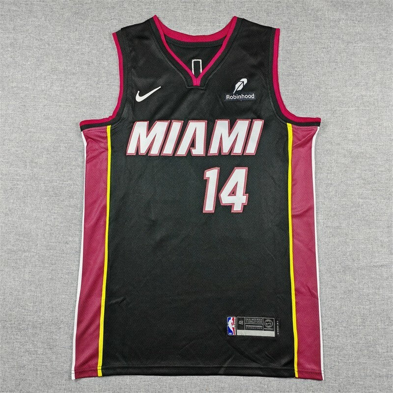 Miami Heat #14 Tyler Herro Heat 14 Black Style 2
