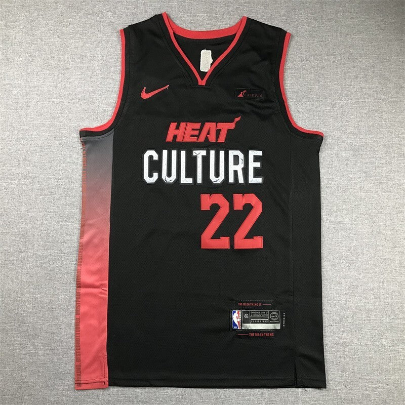 Miami Heat #22 Jimmy Butler 24 Heat 22 Black City Edition Style 2