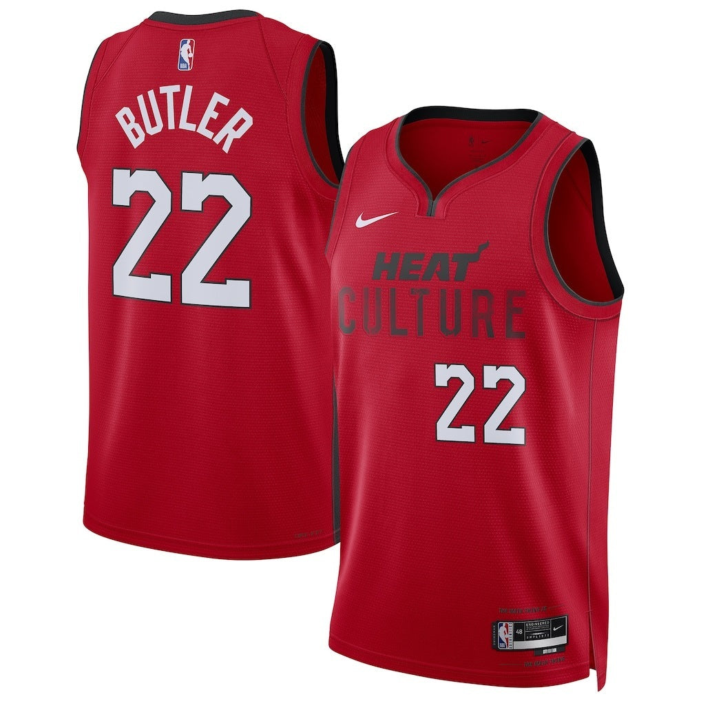 Miami Heat #22 Jimmy Butler Unisex 202425 Swingman Player Jersey - City Edition - Red