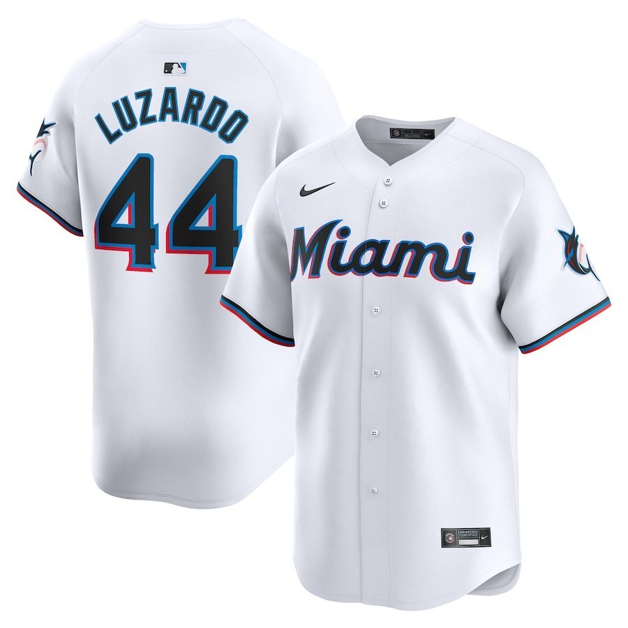 Miami Marlins #44 Jesus Luzardo Home Limited Player Jersey - White Style 2
